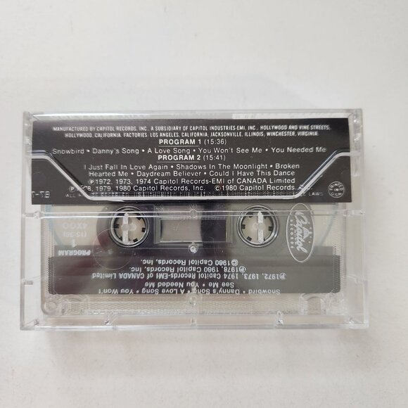 Anne Murrays Greatest Hits Cassette Tape 4X00 12110 1972-1980 Capitol Records - Picture 2 of 5